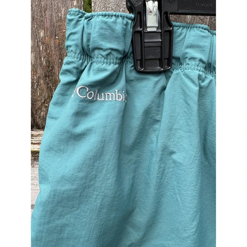 Columbia‎ Mens XL Teal Green Omni-Shade Hiking Shorts Belted Nylon AM4891